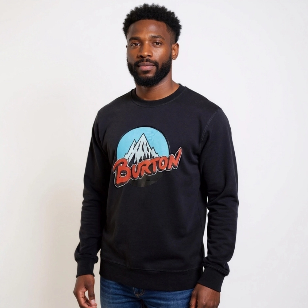 Burton Retro Mountain Graphic Crewneck Sweatshirt NWOT - Picture 1 of 6